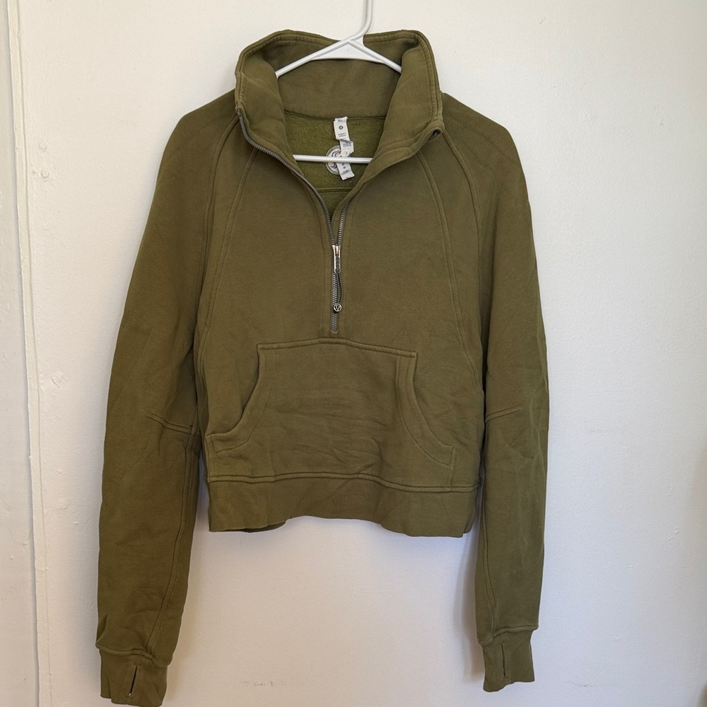 Lululemon Scuba Oversized Funnel Neck - M/L - Bronze Green